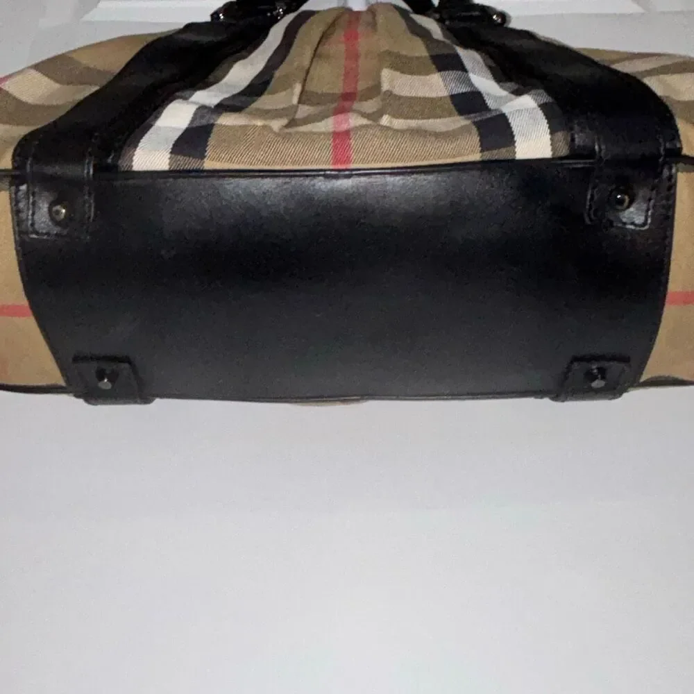 Burberry Knight Bag Purse Satchel signature nova house check XL leather/canvas - Picture 5 of 15